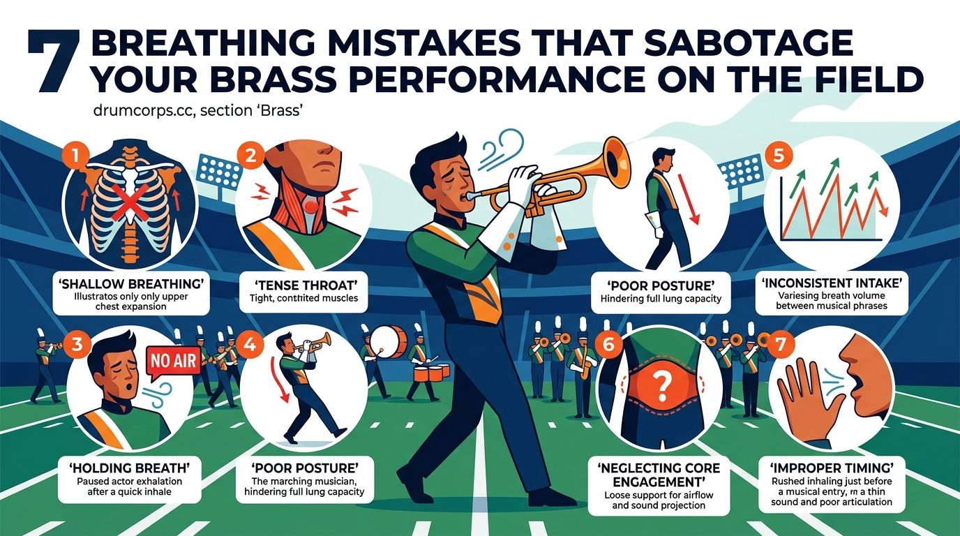 7 Breathing Mistakes That Sabotage Your Brass Performance on the Field — 1