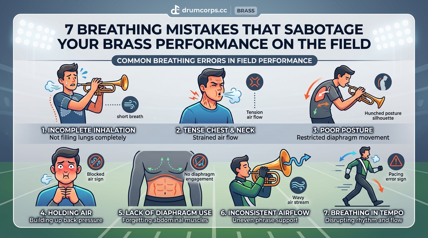 7 Breathing Mistakes That Sabotage Your Brass Performance on the Field — 2