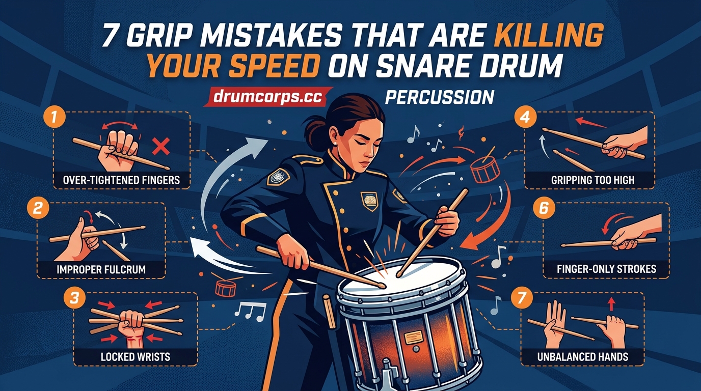 7 Grip Mistakes That Are Killing Your Speed on Snare Drum — 1