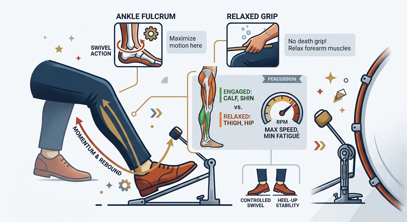 How to Build Faster Chops on Bass Drum Without Tension or Fatigue - Illustration 2