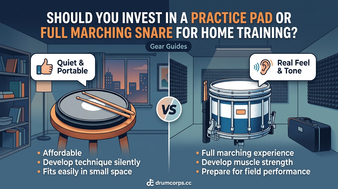 Should You Invest in a Practice Pad or Full Marching Snare for Home Training? - Illustration 2
