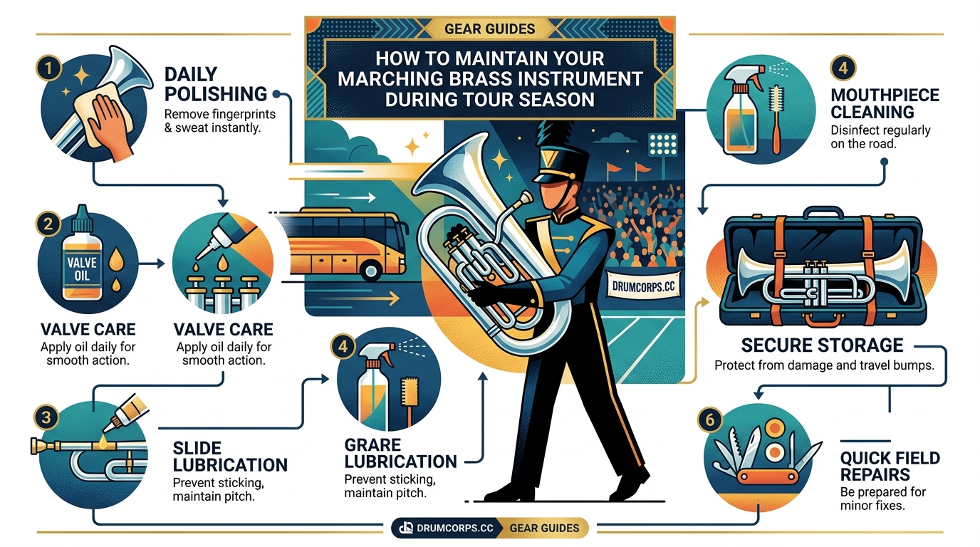 How to Maintain Your Marching Brass Instrument During Tour Season - Illustration 4