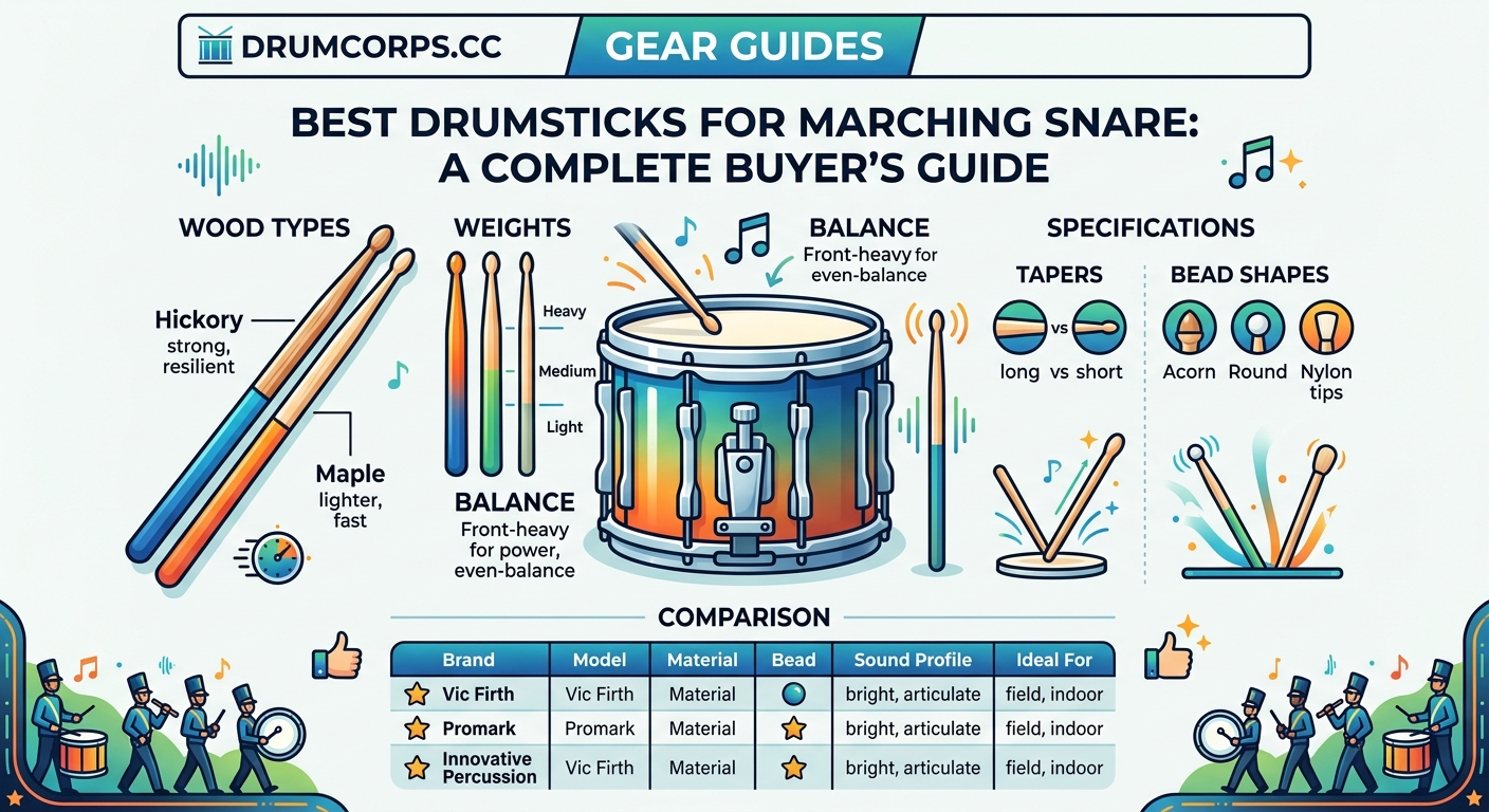 Best Drumsticks for Marching Snare: A Complete Buyer's Guide — 2