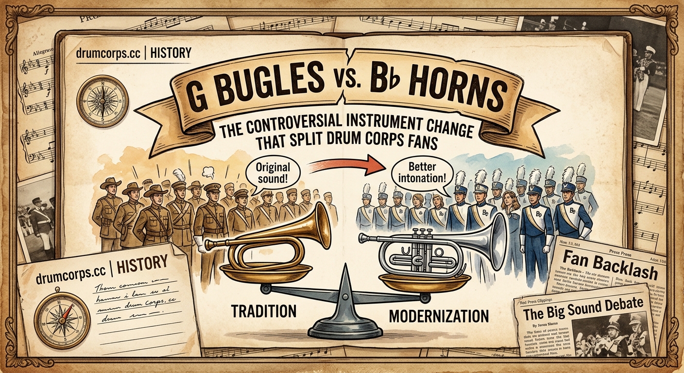 From G Bugles to Bb Horns: The Controversial Instrument Change That Split Drum Corps Fans — 2
