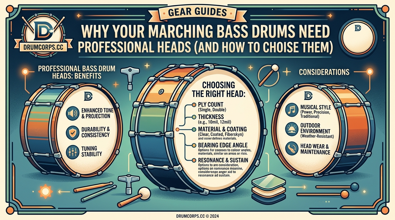 Why Your Marching Bass Drums Need Professional Heads (And How to Choose Them) — 1
